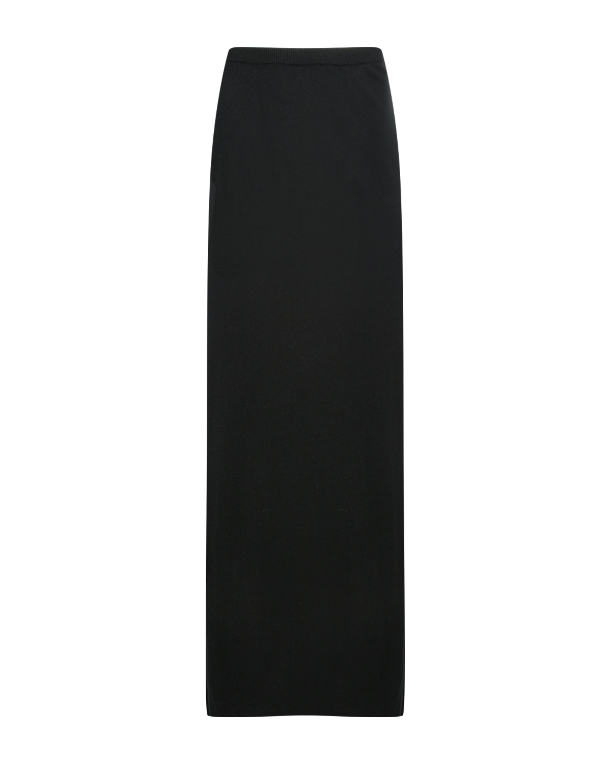 Черная юбка с разрезом из смесовой шерсти Pietro Brunelli
