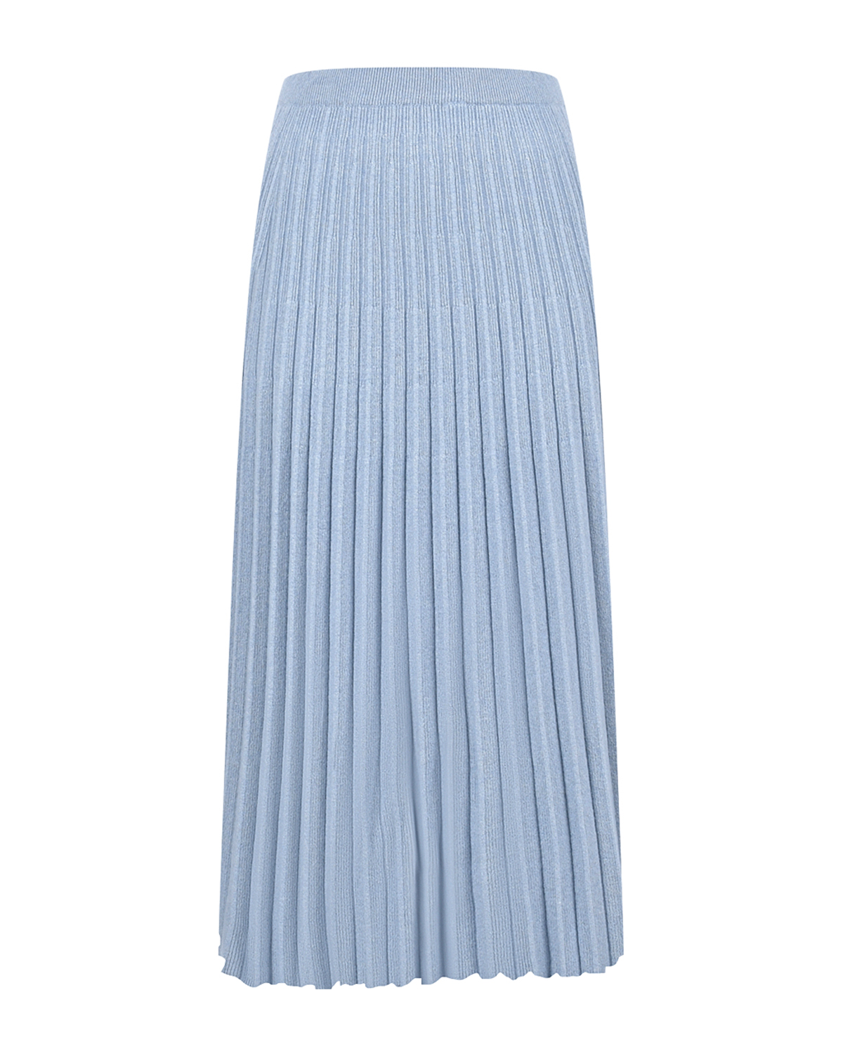 Голубая плиссированная юбка из смесовой шерсти Pietro Brunelli