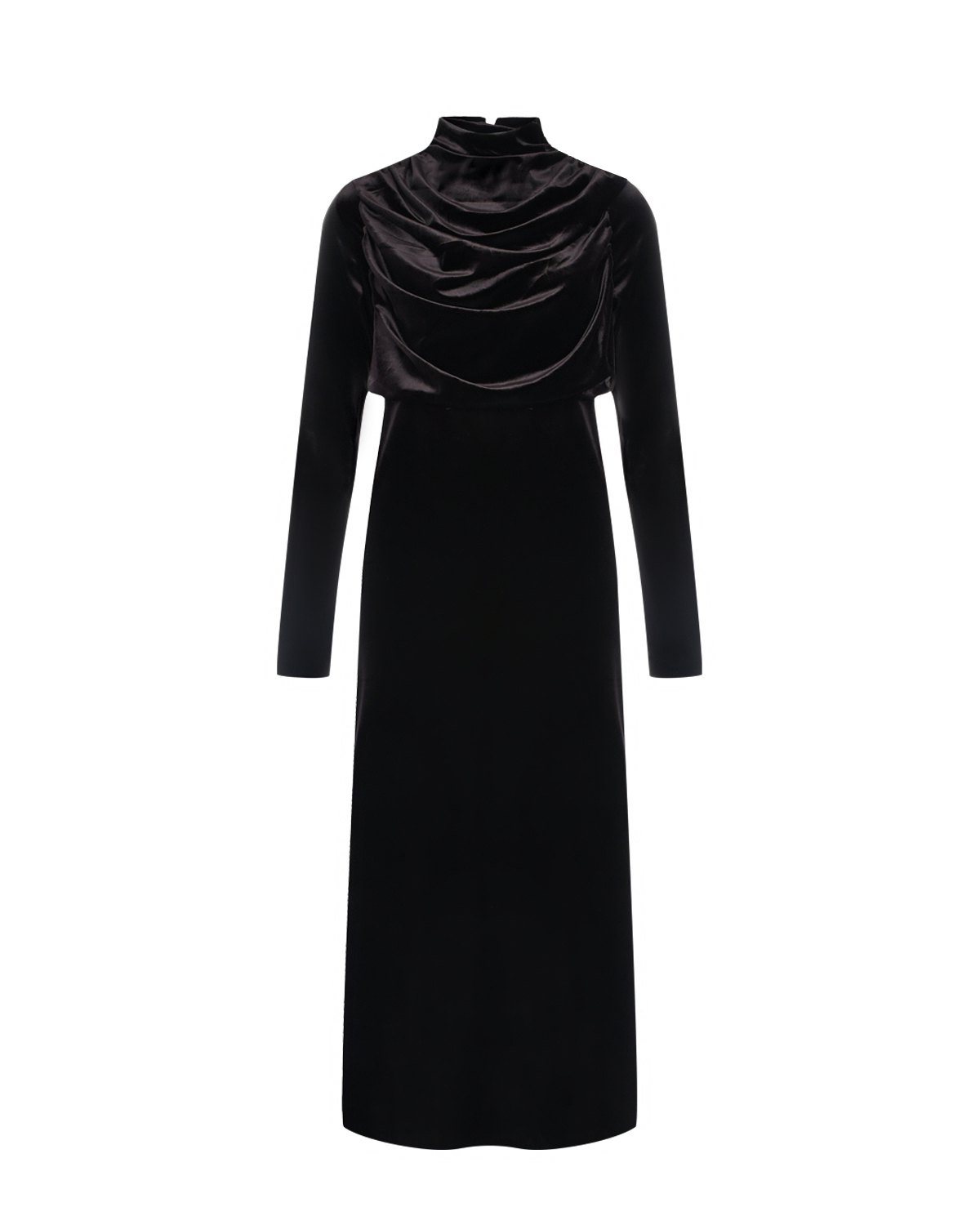 Платье SARA с воротником стойкой, темно-коричневое Pietro Brunelli