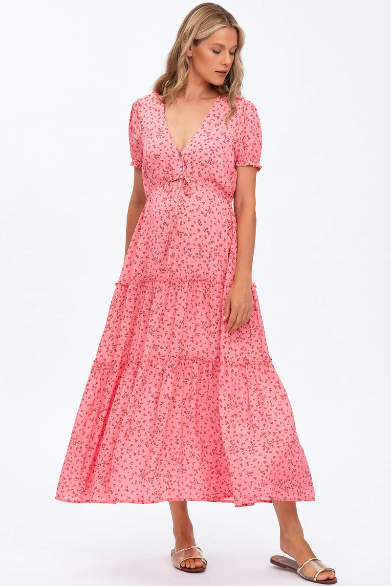 Розовое платье с функцией для кормления Pietro Brunelli